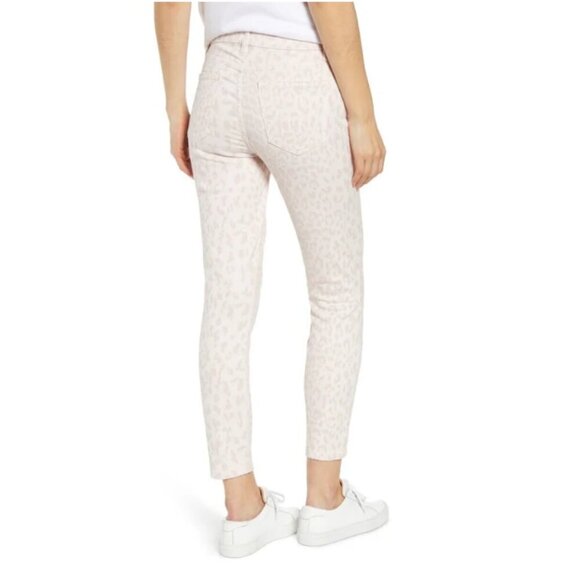 Current Elliott High-Rise Stiletto Skinny Jeans Womens 26 Pink Cropped Leopard - Picture 4 of 4